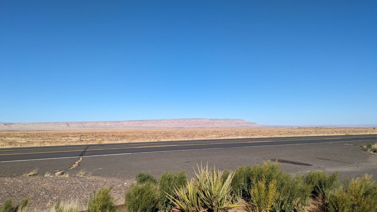 Vue sur le désert depuis l'US-89