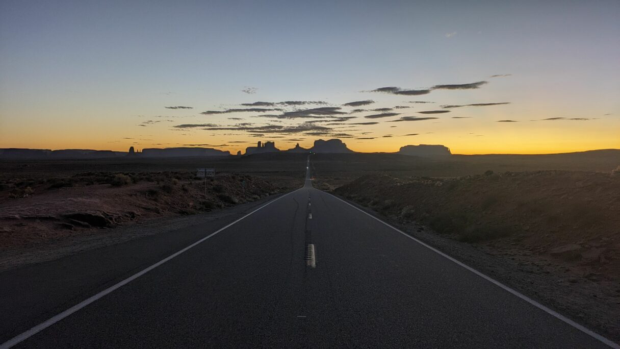 Vue sur Monument Valley depuis le Forrest Gump Point