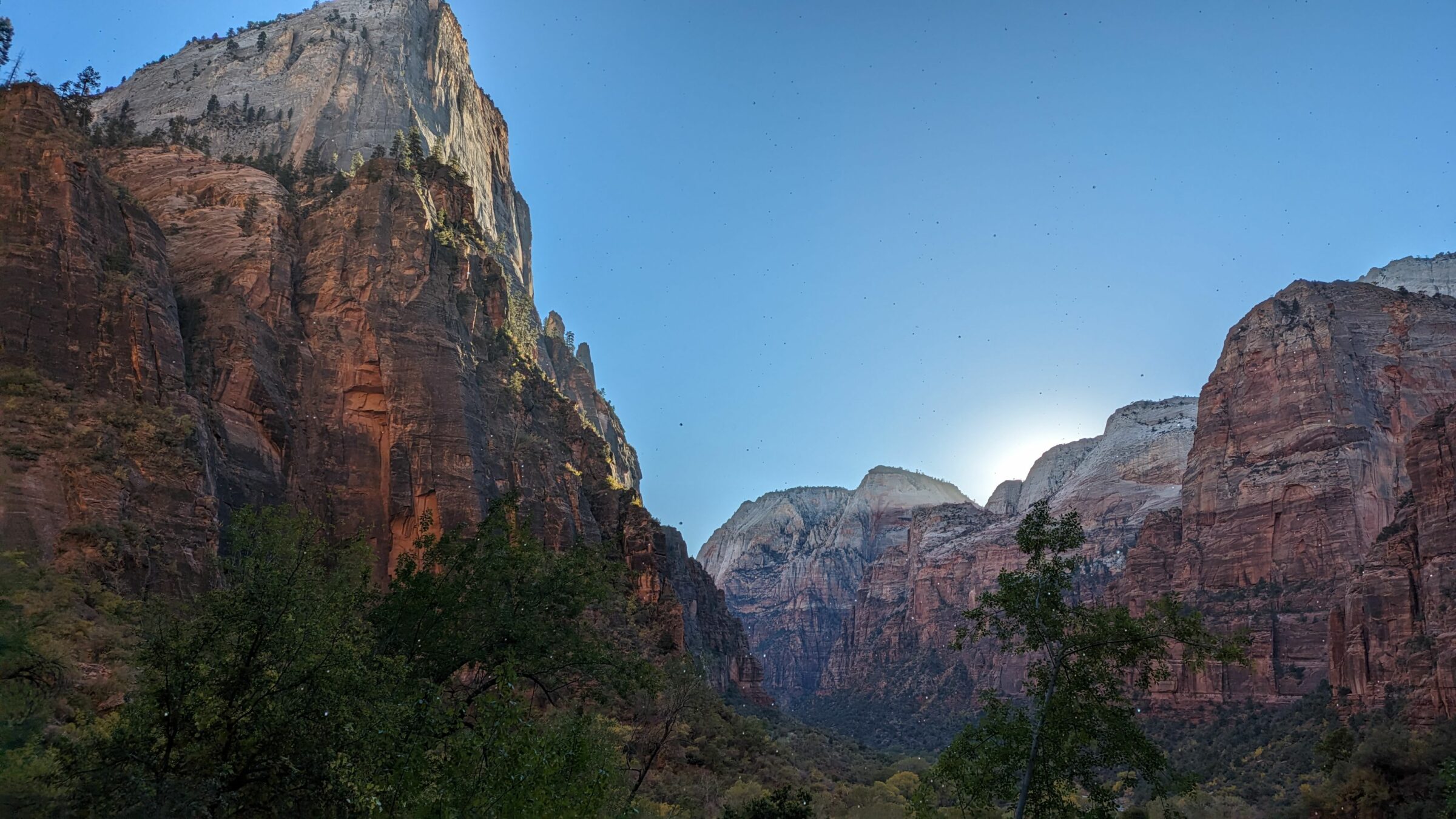 Soleil couchant sur Zion National Park