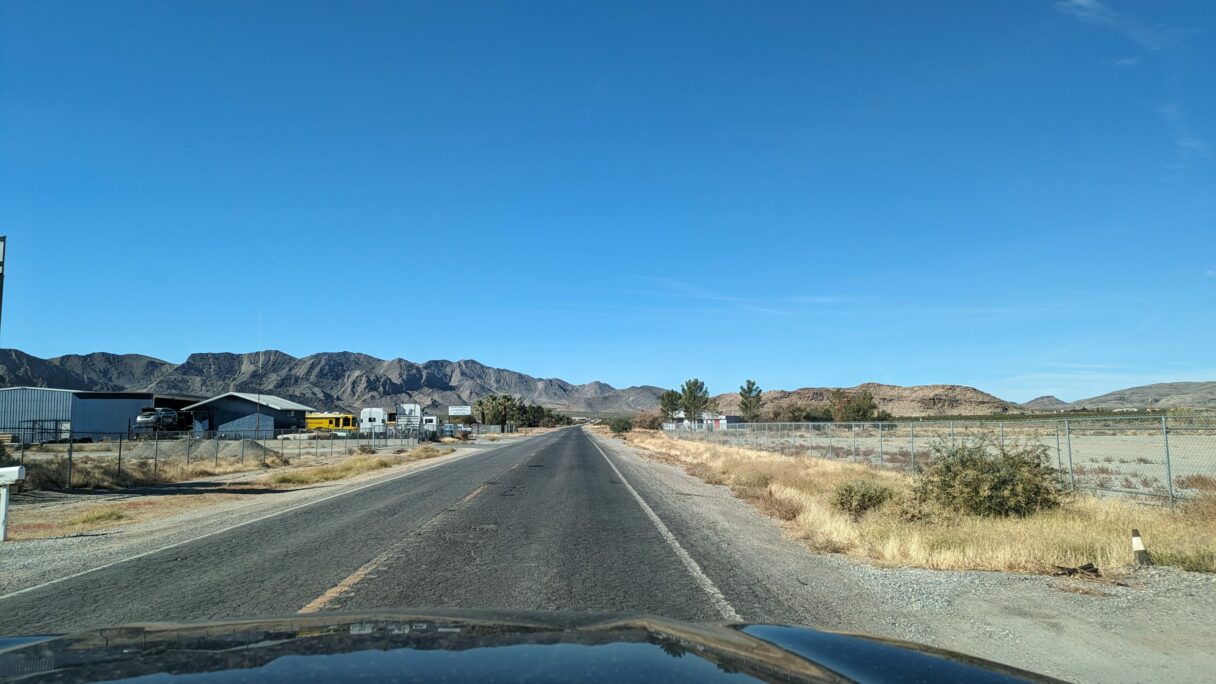 Route à la sortie de Pahrump