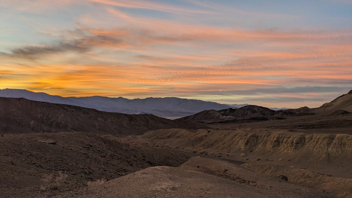 Coucher de soleil sur Death Valley