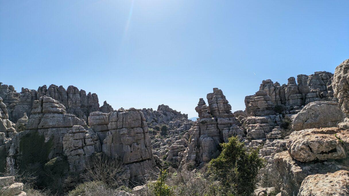 Au milieu du sentier d'El Torcal