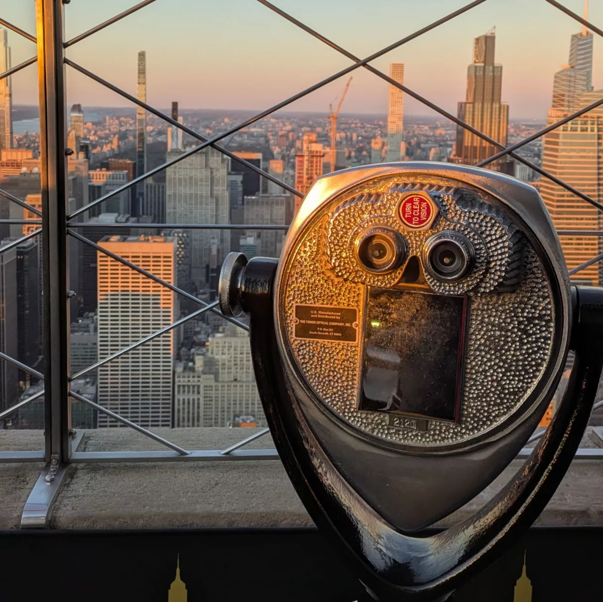 Vue sur New York depuis le 86e étage de l'Empire State Building