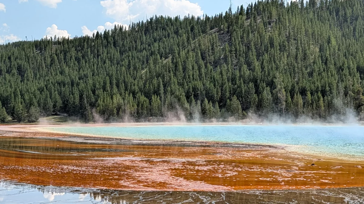 Grand Prismatic Spring vue du sol