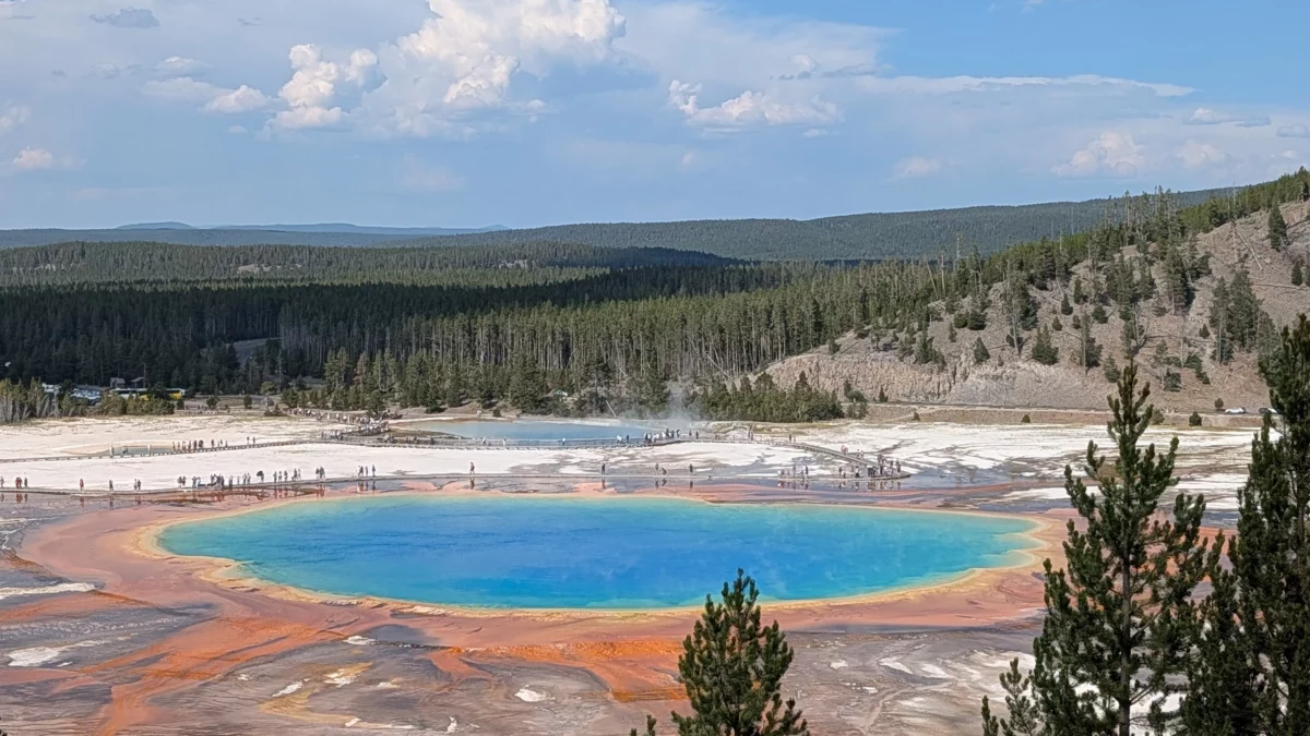 Grand Prismatic Spring vu d'en haut