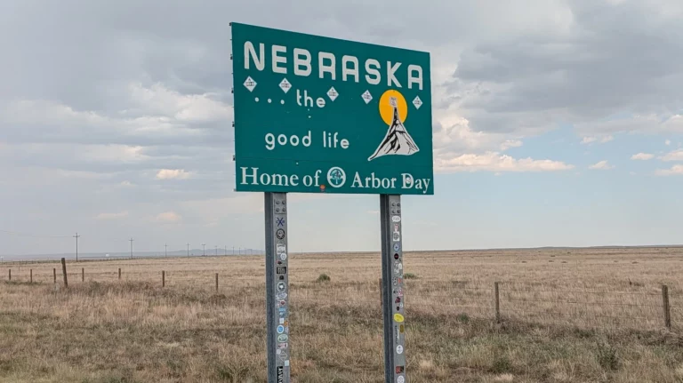 Panneau d'entrée dans le Nebraska