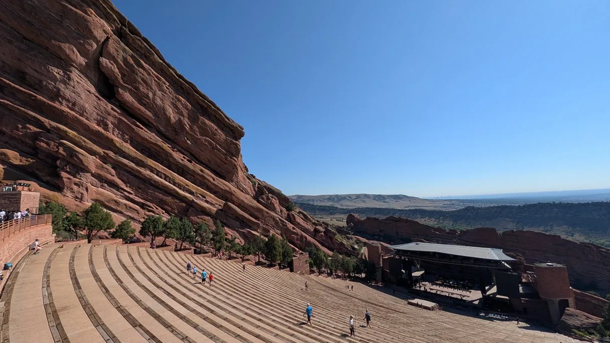 Amphithéâtre Red Rocks vu d'en haut