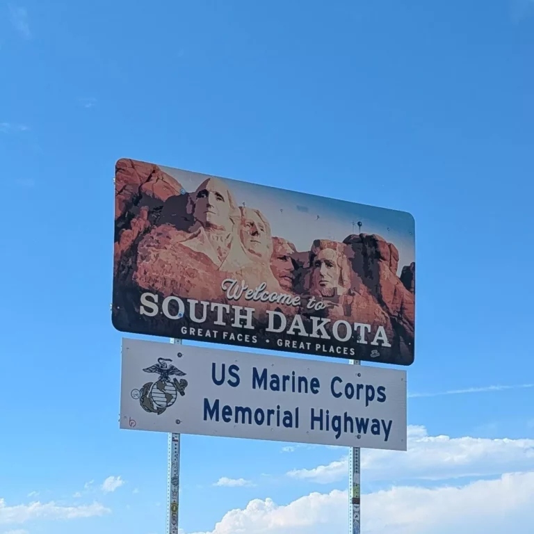 Panneau d'entrée dans le Dakota du Sud