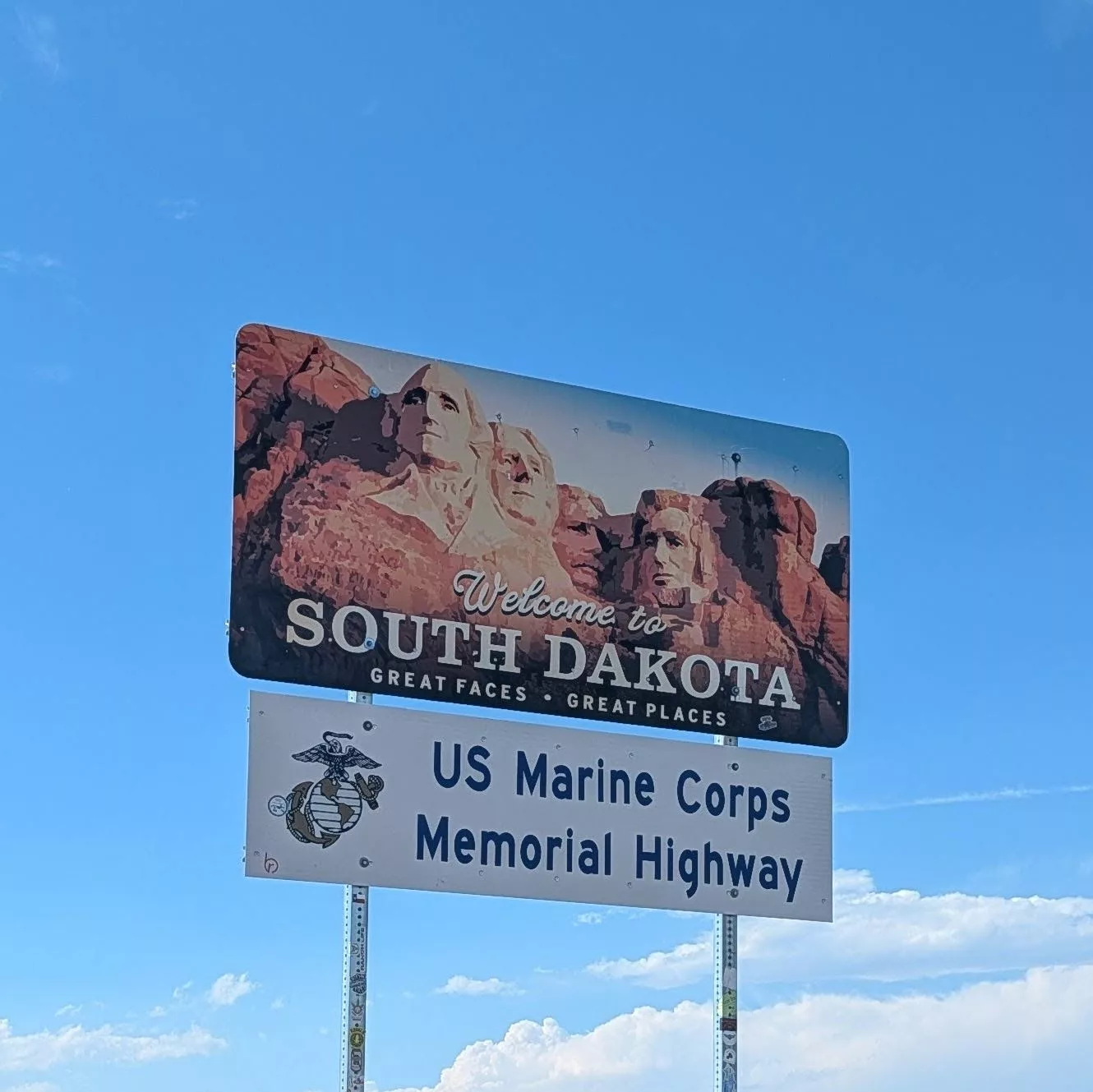 Panneau d'entrée dans le Dakota du Sud