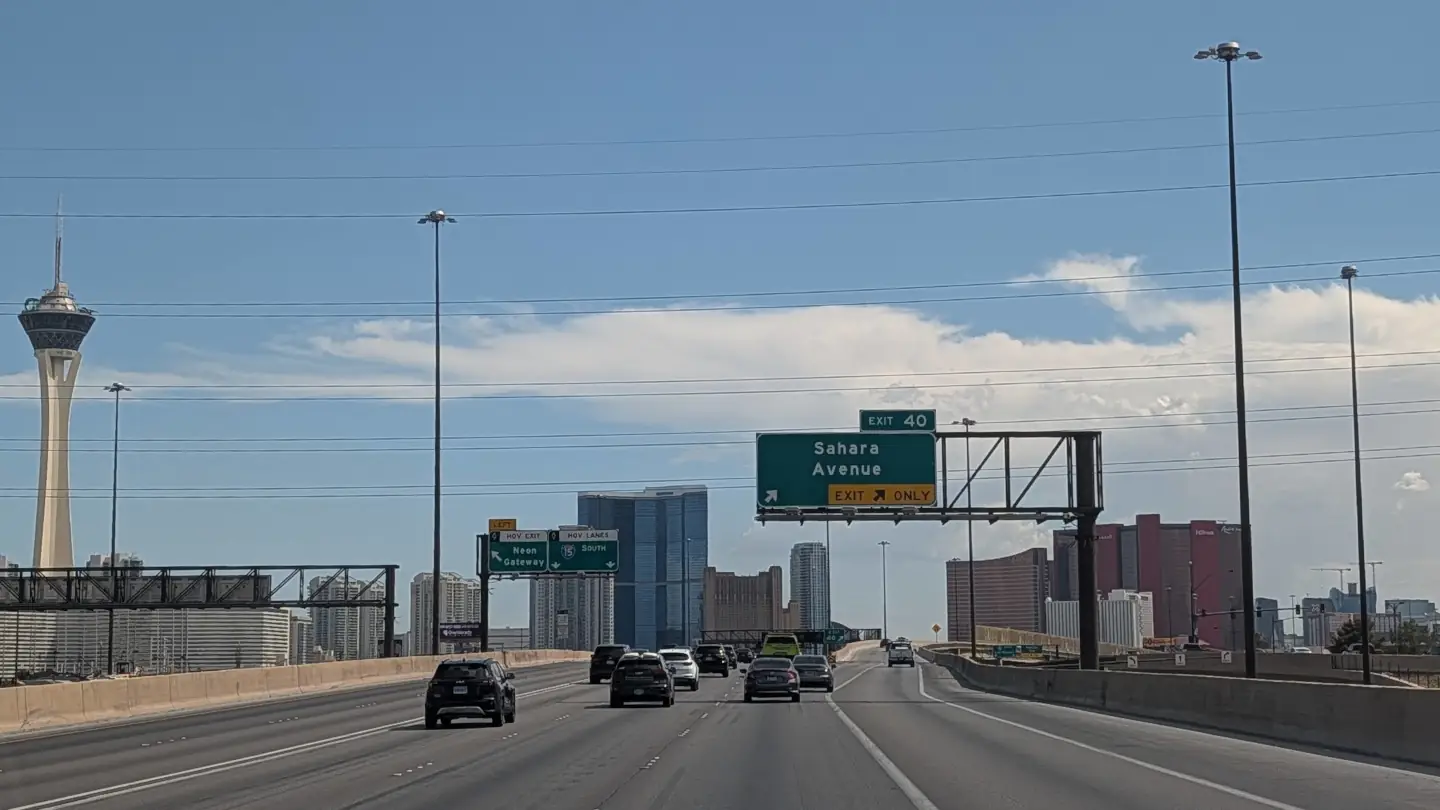 Arrivée à Las Vegas