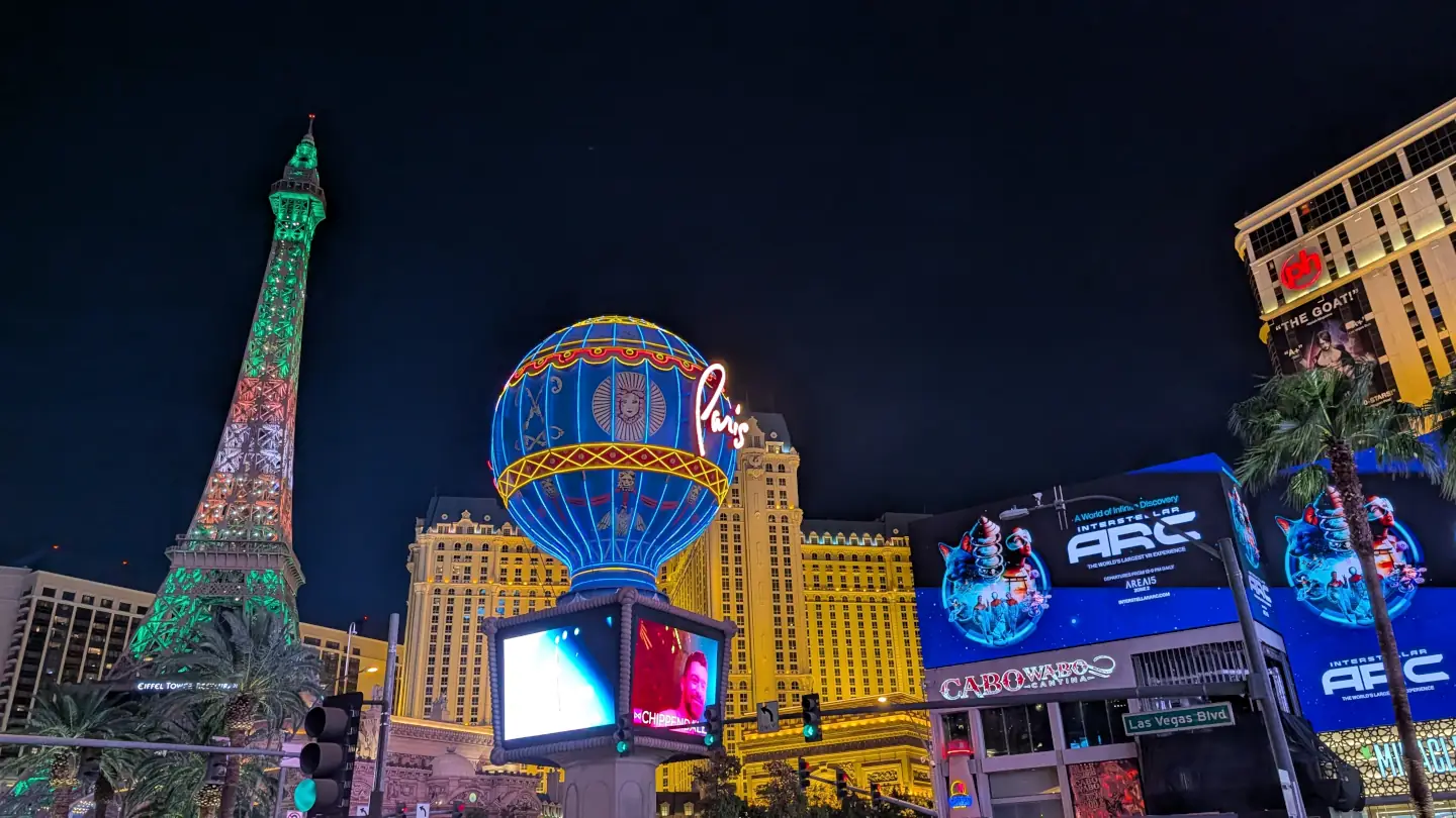 Hôtel Paris de Las Vegas, la nuit
