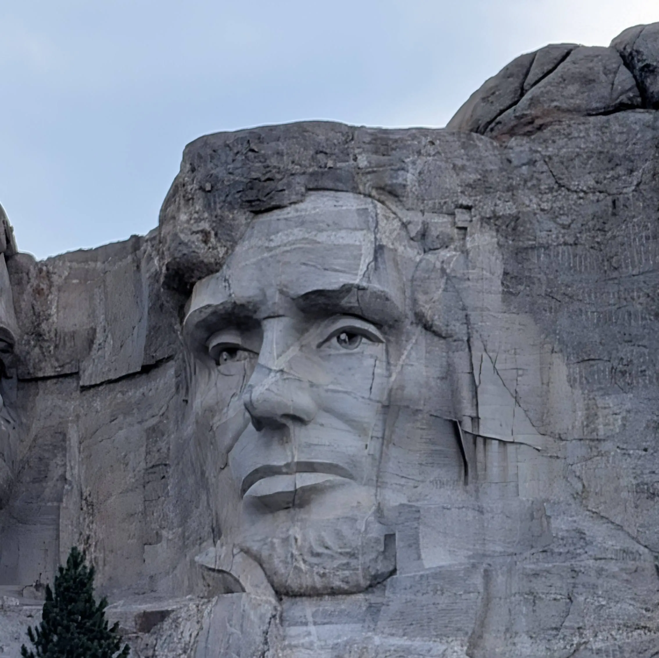 Le visage de Lincoln au Mont Rushmore