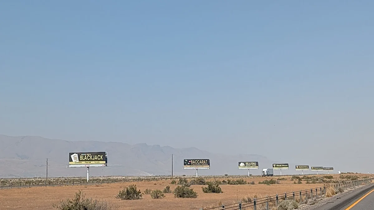 Panneau "Blackjack" sur l'I-90
