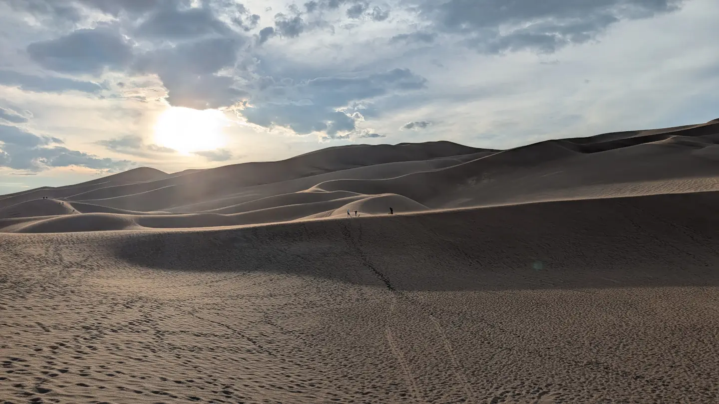 Coucher de soleil sur Great Sand Dunes